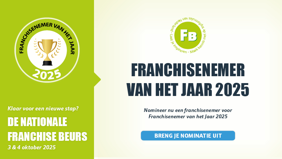 Wie wordt de nieuwe ster van het franchiseveld? Nomineer nu jouw Franchisenemer van het Jaar 2025!